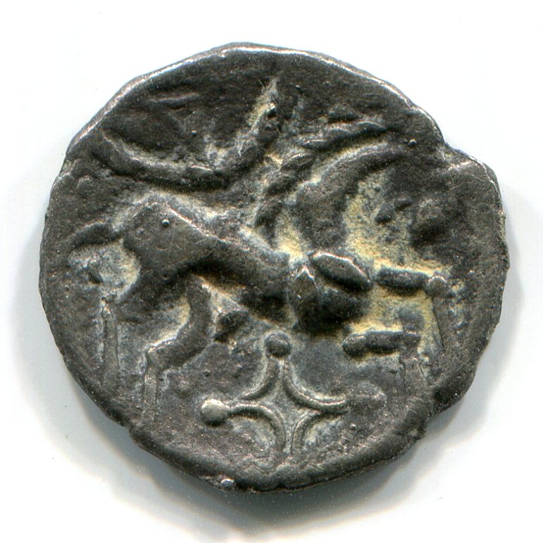 Iceni Silver Coin: reverse with horse.